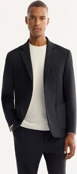 Avva Erkek Siyah Mono Yaka Bi-Stretch Su İtici Kırışmayan Blazer Comfort Slim Fit Ceket A52Y4009 - 48