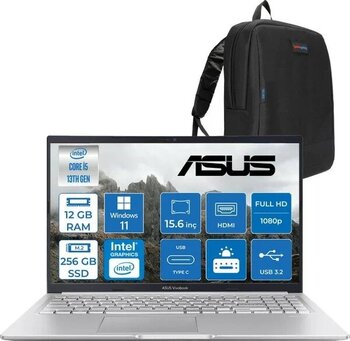 Asus Vivobook 15 X1502VA Intel Core I5 13420H 12GB 256GB SSD Windows 11 Pro 15.6" Fhd Taşınabilir Bilgisayar WNJ870P01+ZETTAÇANTA - 12 GB - 256 GB