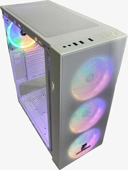 Wmesh Beyaz 4X120MM Rainbow Fan Atx Oyuncu Bilgisayar Kasası