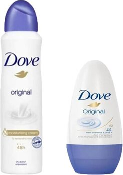 Dove Original Kadın Sprey Deodorant 150ML + Dove Roll-On Original 50 ML 2li Set