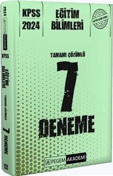 Pegem Akademi Yayıncılık 2024 KPSS Eğitim Bilimleri 7 Deneme Kitabı
