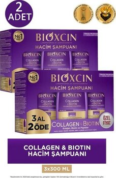 Bioxcin Collagen & Biotin Hacim Şampuanı 300 ml - 3 Al 2 Öde 2 Adet