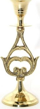 Tekli Pirinç Şamdan 17 cm - Sarı