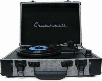 Crown Well C1307 Hoparlörlü Çantalı Pikap Gri - Siyah