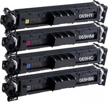 Tecprint CRG-069H Siyah, Sarı, Kırmızı, Mavi 5500/7600 Sayfa Uyumlu LBP673Cdw/MF752Cdw/MF754Cdw Toner Seti