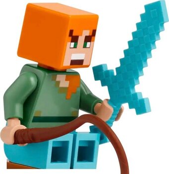 LEGO Minecraft - 66 Mavi Kılıçlı Alex Orijinal Minifigür
