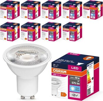 Osram Led Value Par16 6.9w Gu10 4000k Gün Işığı Ampul 10 Adet 10 Adet