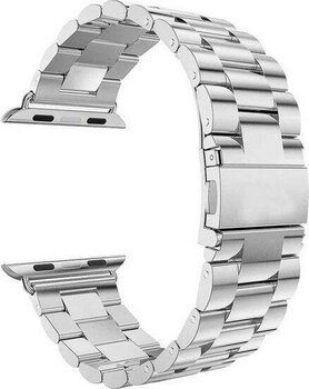 Apsuwa Apple Watch Se 44MM Uyumlu Kordon Metal Paslanmaz Çelik Saat Kordonu 44/K04--GÜMÜŞ - Gümüş