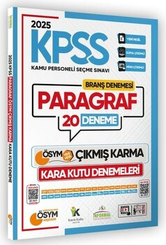 Karakutu Yayınları 2025 KPSS Lisans Paragraf 20li Deneme Sınavı ÖSYM Çıkmış Soru Havuzu Video ve PDF Çözümlü