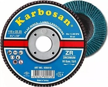 Karbosan 115x22.23 Premium Line ZR SD Flap Disk Zımpara 80 Kum 983465