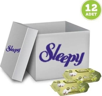 Sleepy Doğal Zeytinyağlı 12 X 90 Yaprak Islak Mendil
