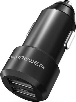 Ravpower RP-VC006 Ultra Ince/ufak 24W 4.8A Çift Çıkış Ismart Araç Şarjı Siyah