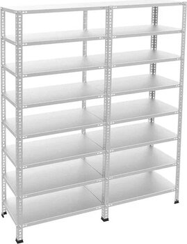 Rafburada 8 Katlı Duble Galvaniz Çelik 43x75 cm 300 cm Raf