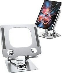 Rever 360° Dönen Tablet Standı Metal Masaüstü Açılı Katlanabilir Tablet Tutucu Stant