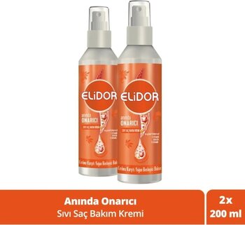 Elidor Superblend Sıvı Saç Bakım Kremi Anında Onarıcı Kırılma Karşıtı Yoğun Besleyici 200 ml X2