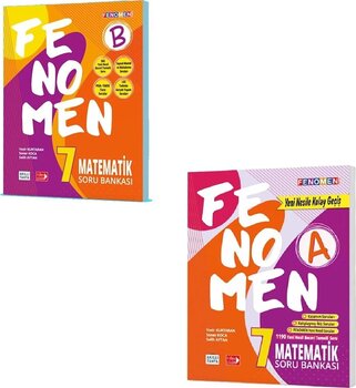 Fenomen Okul 7. Sınıf Matematik A + B Soru Bankası Seti 2023