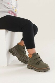 Papuçcity Arzen 02671 Unisex Çocuk Cırtlı Termal Bot - 31 - Haki