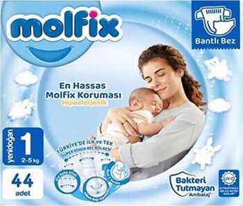 Molfix Yenidoğan No:1 Bebek Bezi 2-5 kg 44'lu