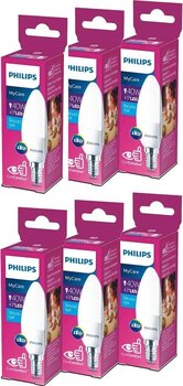 Philips Led 40w Mum Ampul Beyaz Işik E14 İnce Duylu 6li