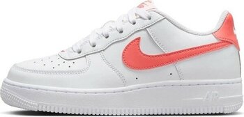 Nike Air Force 1 Af1 Gs Leather Unisex Sneaker Hakiki Deri Günlük Spor Ayakkabı Beyaz Turuncu - 39 - Turuncu - Beyaz