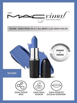 M.A.C MACximal Sleek Satin Lipstick TILT 3.5 gm Ruj