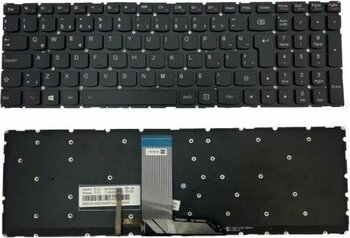 Nion Lenovo 5CB0K85929 5CB0L02341 Uyumlu Notebook Klavye (Siyah Tr Aydınlatmalı )