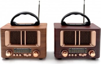 Kanonik Education Ahşap Kare Küçük Nostaljik Radyo