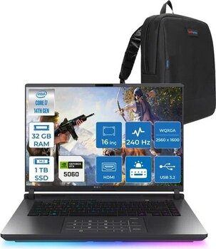 Asus Rog Strix G16 G615jmr-S5049 Intel® Core™ I7 14650Hx 32Gb 1Tb Ssd 8Gb/Rtx5060 Gddr7 115W 16 Inç 2,5K (2560 X 1600, Wqxga) 240Hz 3Ms Freedos Gaming Laptop WS5049F11+ZETTAÇANTA