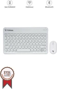 Torima TMK-08 Beyaz Bluetooth Klavye Mouse Seti