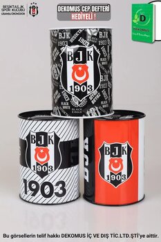 "Dekomus Cep Defteri Hediyeli" Yeni Sezon Lisansli Beşiktaş "Tekli" Metal Kumbara