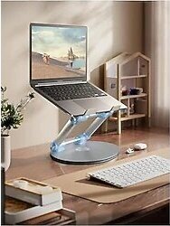 Fogy Metal Dizüstü Bilgisayar Standı Çok Açılı Ayar Kaldırma Tablet Standının 360 Derece Döndürme