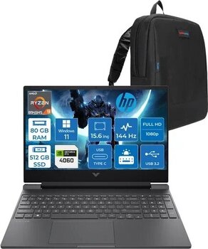 HP Victus W15fb3006nt Ryzen 9 8945Hs 80 GB DDR5 512 GB SSD RTX 4060 300 Nits 15.6 inç FHD IPS 144 Hz Windows 11 Home Dizüstü Bilgisayar