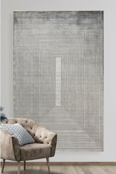 Empera Soho Chrome - Charcoal Modern Oturma ve Salon Halısı - 80 x 150 cm - Antrasit