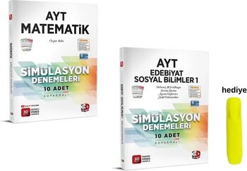 3D Yayınları Ayt Eşit Ağırlık Matematik Edebiyat Coğrafya Simülasyon Deneme Seti