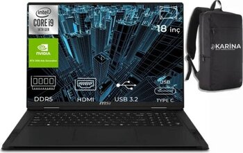 MSI Msı Creatorpro X18 Hx I9-14900HX A14VKSG-481TR-13 96GB 4tb+4tb RTX3500 Ada 12GB W11PRO 18" Wquxga Notebook - 8 TB - 96 GB