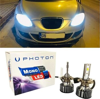 Photon Seat Leon Mk2 Led Xenon Kısa Far Ampulü H7 Mono Yeni Seri Beyaz