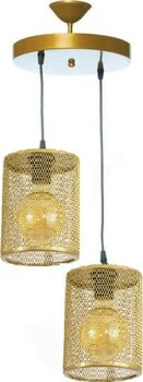 Lambadar Ikili Slindir Model Modern Sarkıt Avize - Gold - 2