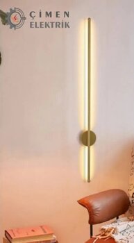Çubuk Gold Kasa Dekoratif Led Aplik Gün Işığı 12w 80 Cm Gold