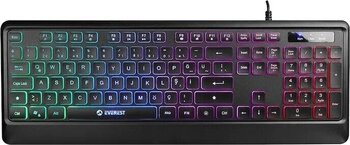 Everest KB-2025 Siyah USB Rainbow Aydınlatmalı Oyuncu Klavye