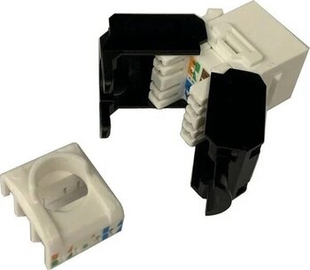 Evlere Kadar Fiber Cat6 Utp 180 Derece Beyaz Keystone Jack