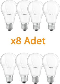 Osram 10W (75W) E27 Led Ampul 6500K Beyaz (8 Adet)