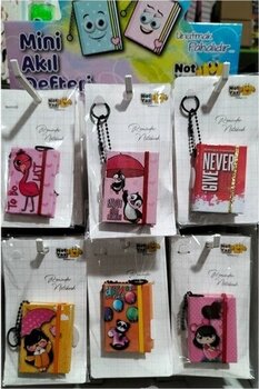 Çınar Notyaz Mini Book Bloknot Not Defteri - 6 Adet - Karışık-Çok Renkli
