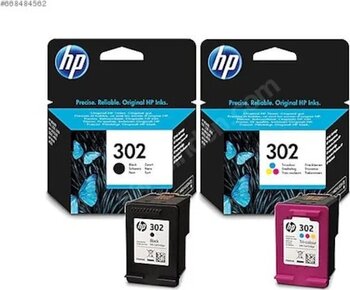 HP 302 Siyah Renkli İkili Paket Kartuş