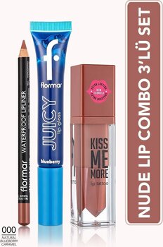 Flormar Nude Lip Combo 3'lü Dudak Makyajı Seti