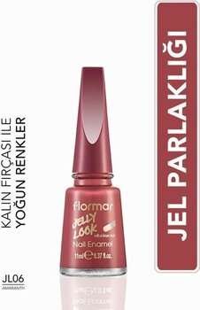 Flormar Jelly Look Oje (Jl06) Renkli Jel Etkili Oje 13.5 ml Uzun Süre Kalıcı