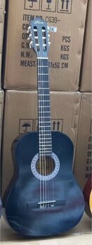 LEA 4/4 6 tel siyah klasik gitar
