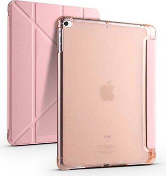 Gpack Apple iPad 9.7 2017 5.nesil Kılıf Standlı Katlanabilir Pu Silikon Tf1 Bronz