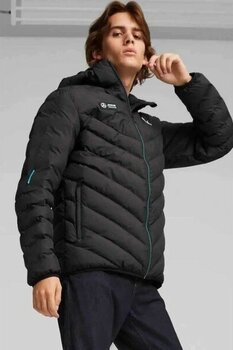 Puma Mapf1 Mt7 Ecolite Down Jacket Erkek Ceket 534899 01 Black - Afterglow-Tango Red - S