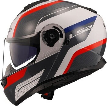 Ls2 Strobe 2 Monza Çene Açılır Motosiklet Kaskı Siyah-Beyaz-Kırmızı - XS