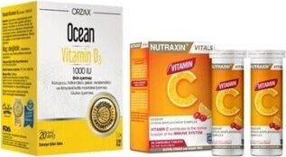 Ocean Sprey D3 Vitamini 20 Ml + Nutraxin C Vitamini 28 Çiğneme Tableti